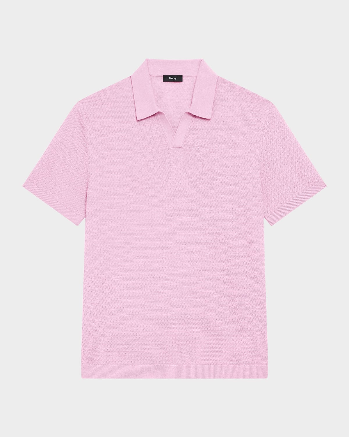 Men's Brenan Knit Short-Sleeve Johnny Collar Polo Sweater