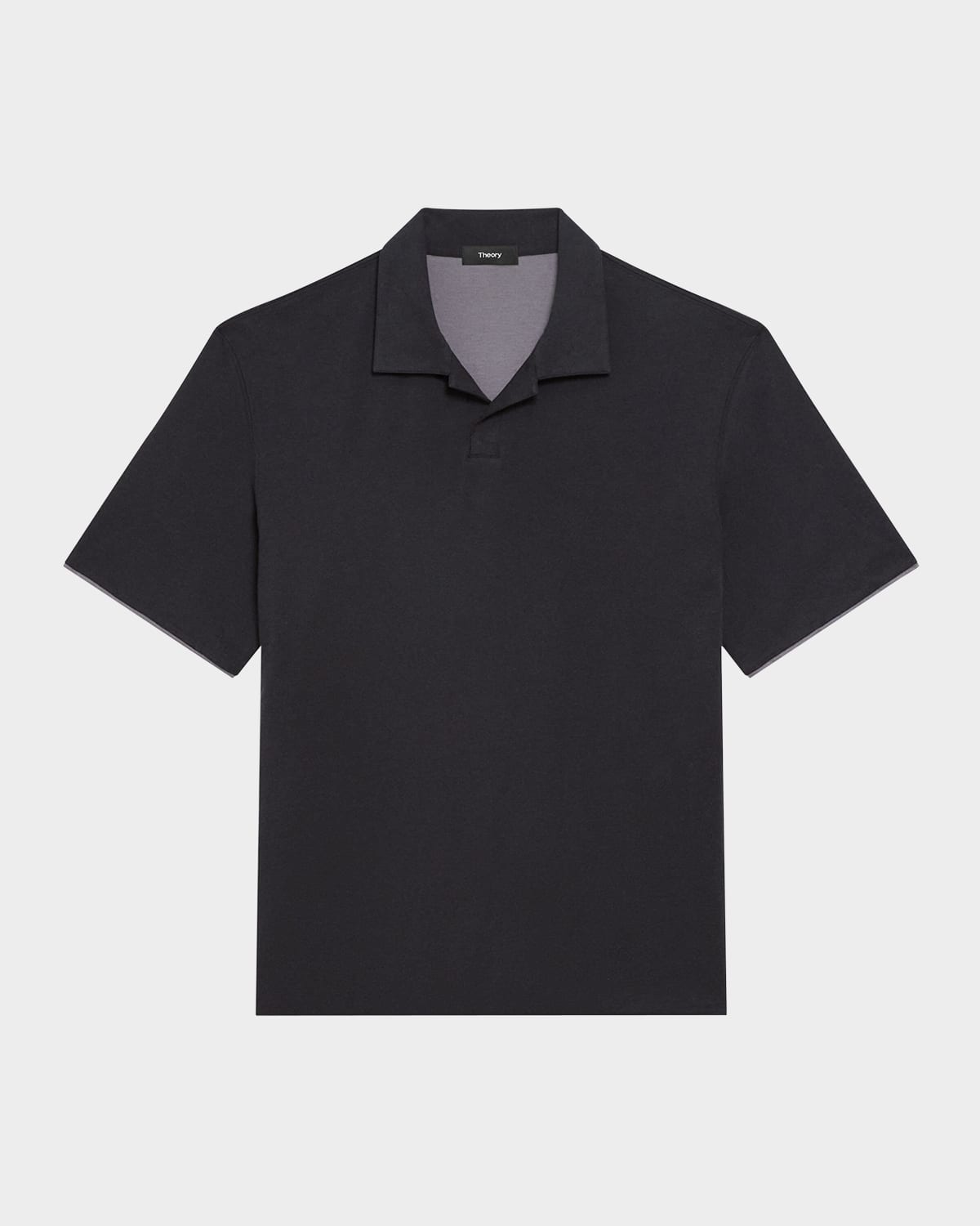 Men's Double-Layer Jersey Johnny Collar Polo Shirt
