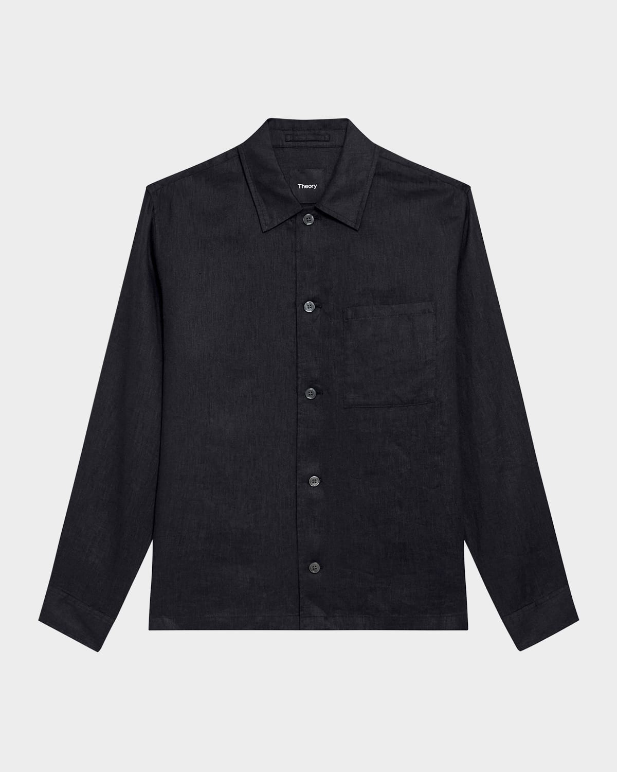 Men's Linen Pocket Casual Button-Down Shirt