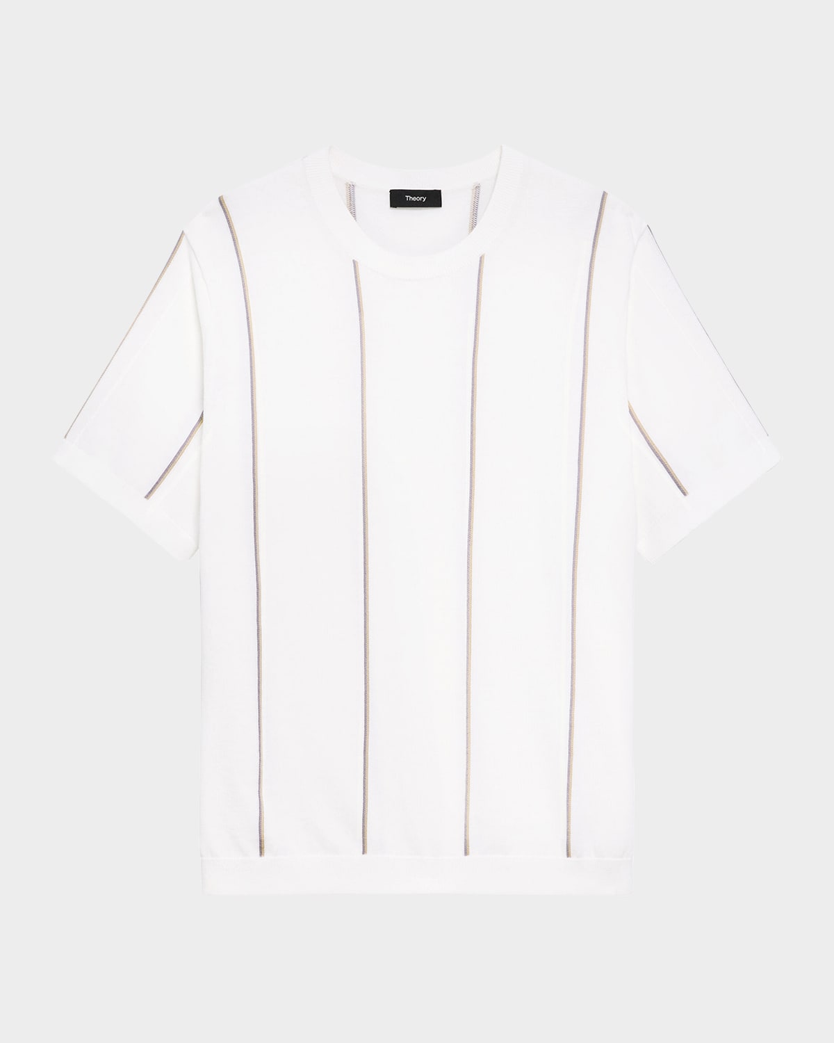 Theory Striped Cotton Sweater