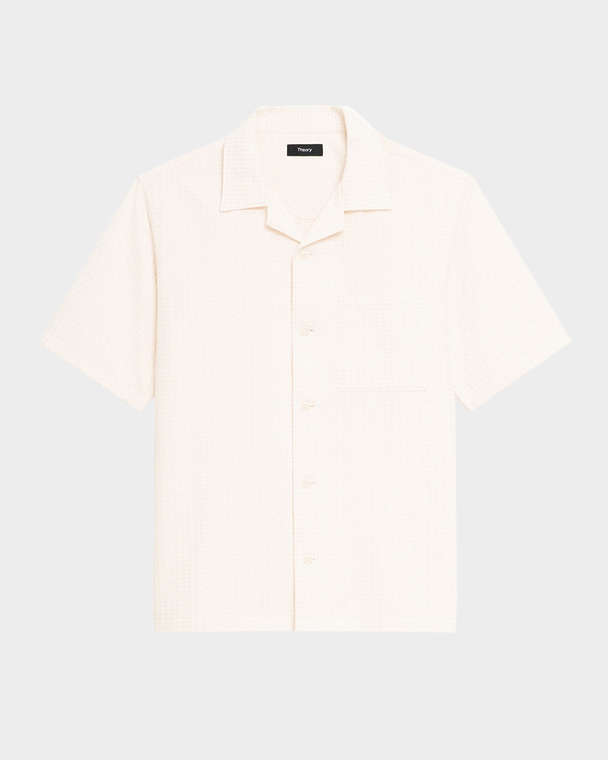 Men's Geometric Dobby Pocket Camp Shirt
