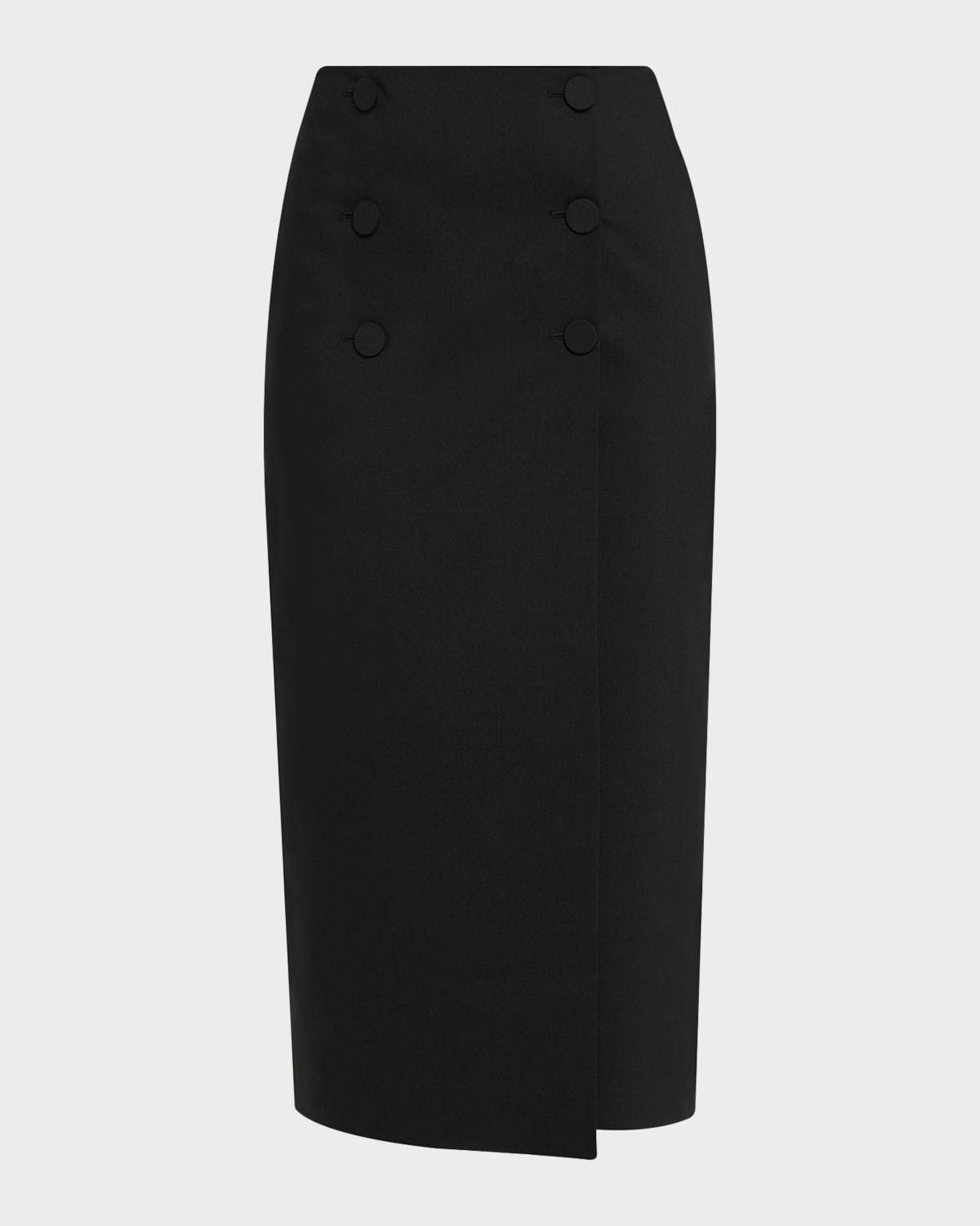 L'agence Febe Tuxedo Midi Skirt In Black