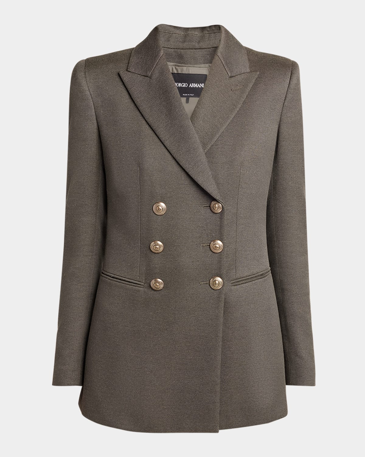 Silk Cotton Double-Breasted Blazer