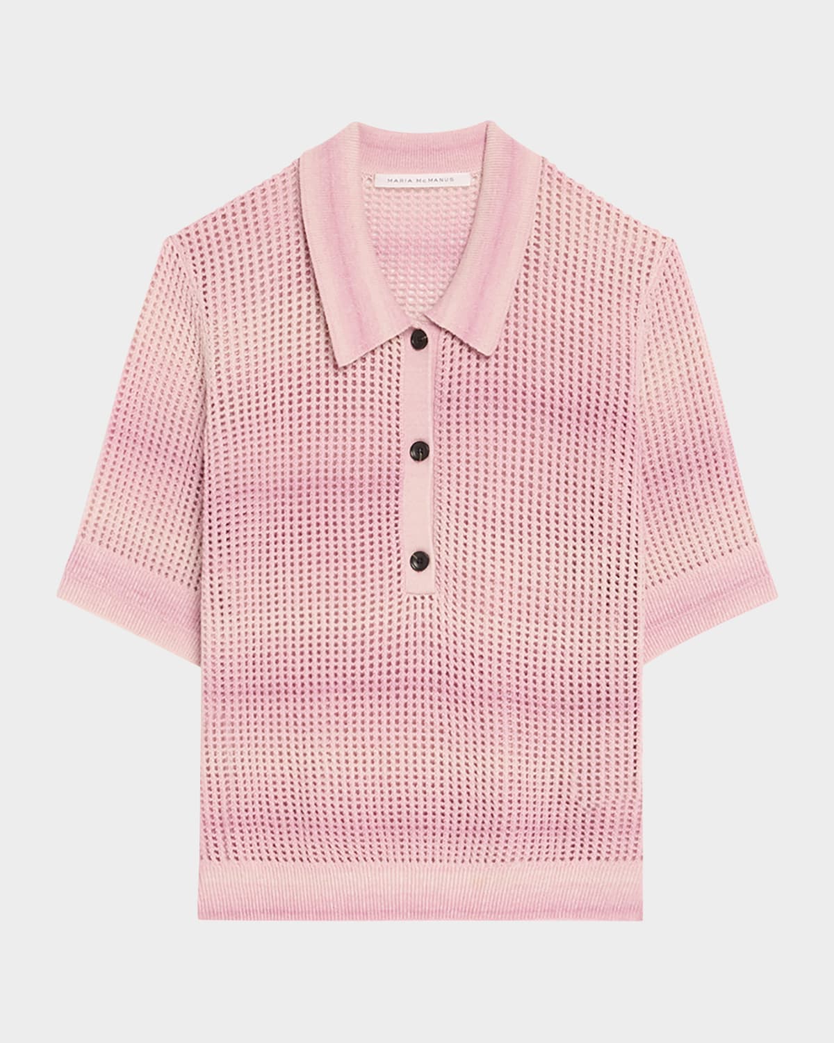 Cashmere Mesh Shrunken Polo Shirt