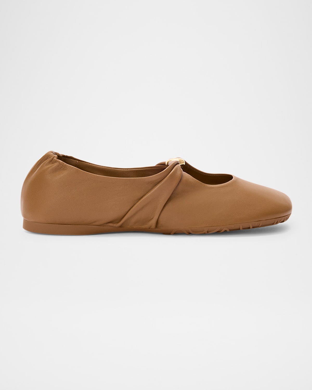 Pebble Soft Leather Ballerina Flats
