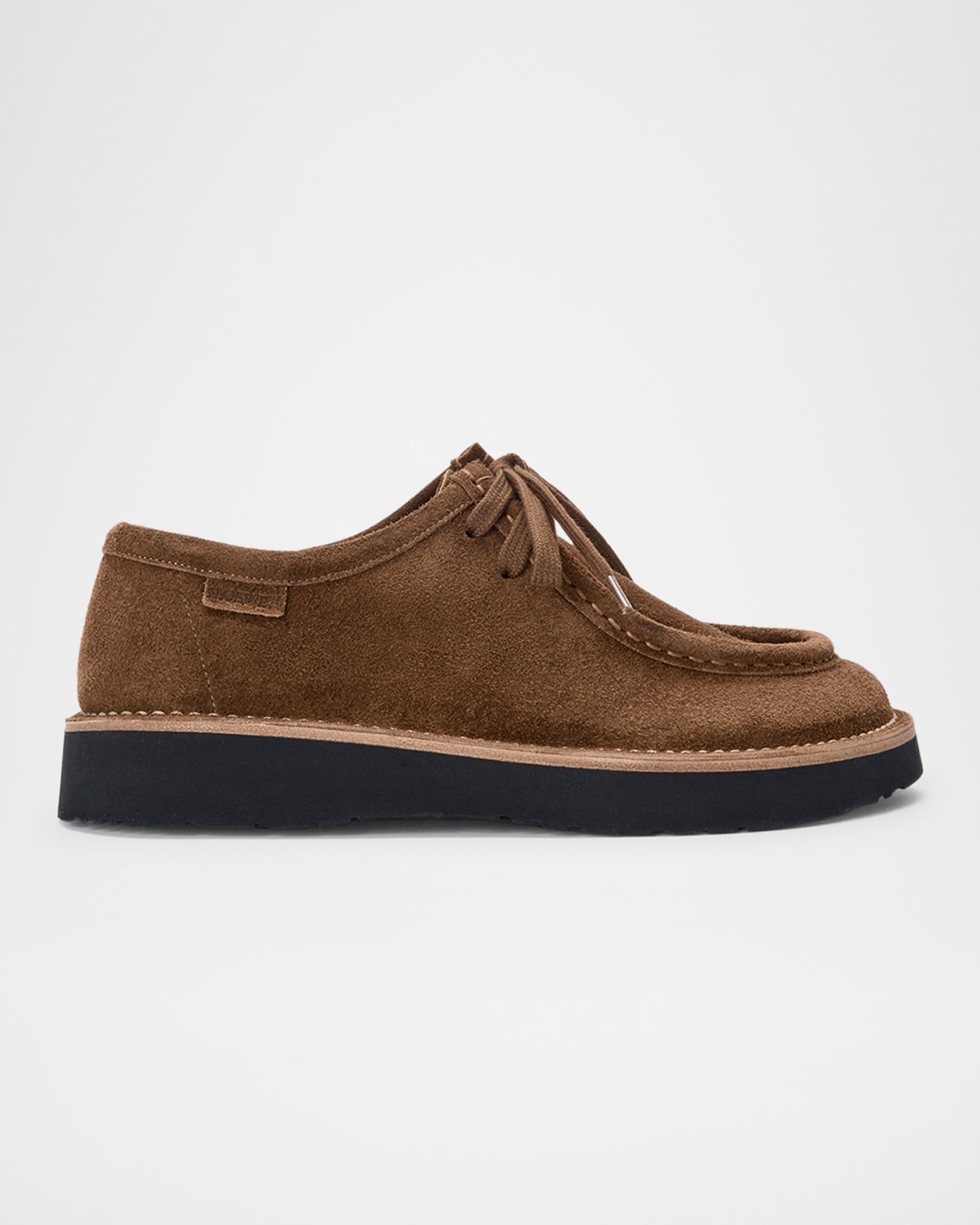 Loewe Faro Suede Lace-up Derby Shoes In Burgundy