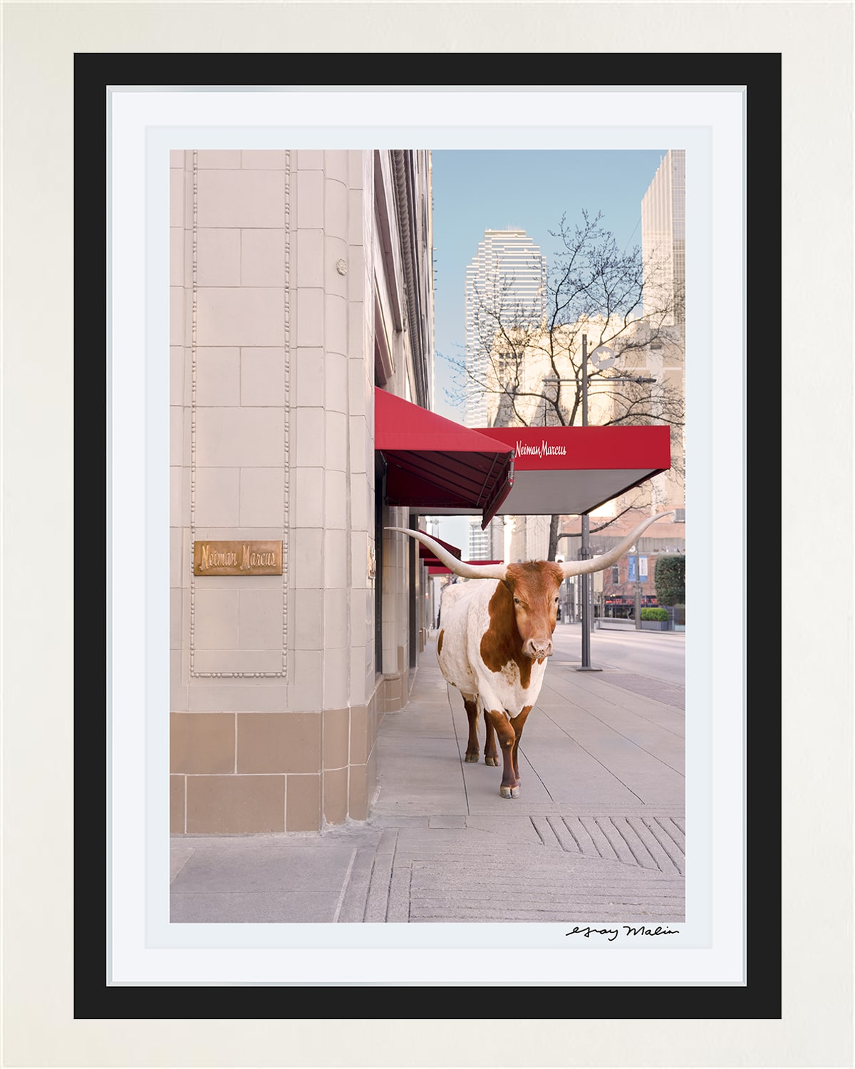 Gray Malin The Longhorn Vertical, Neiman Marcus, Downtown Dallas Framed Fine Art Photography Print