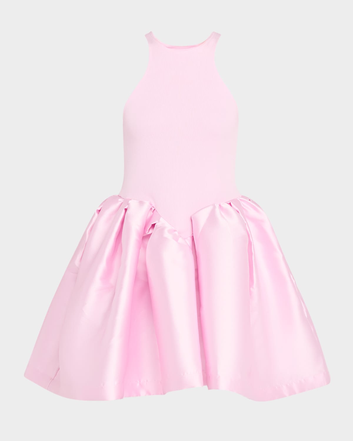 Marques'Almeida Fit-&-Flare Jersey Mikado Princess Dress