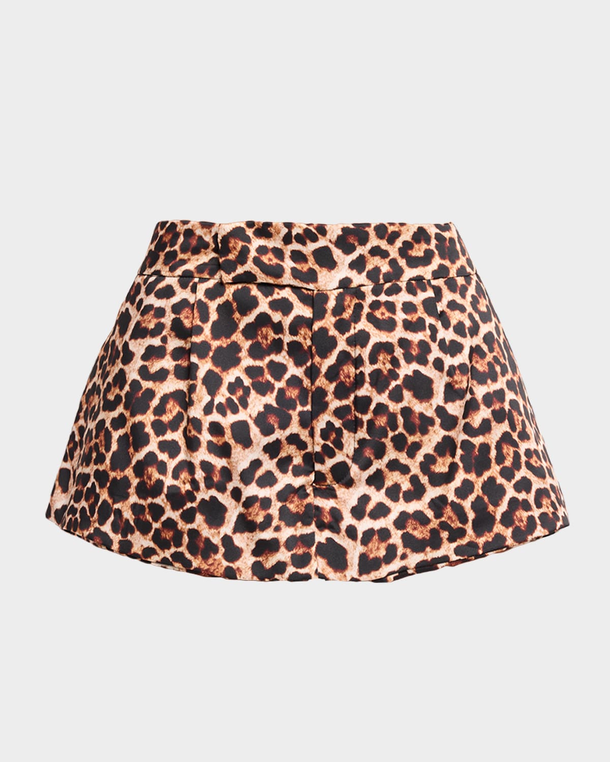 Marques'Almeida Leopard-Print Satin Mini Skort