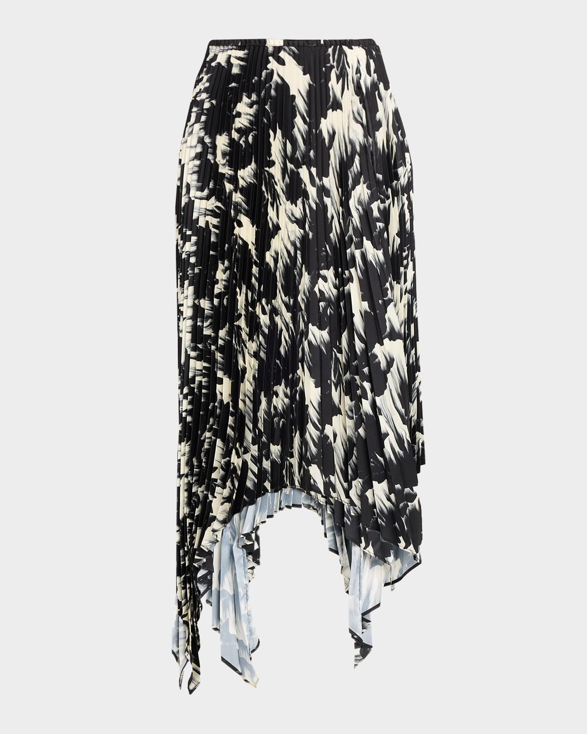 Marques'Almeida Floral Plisse Midi Skirt