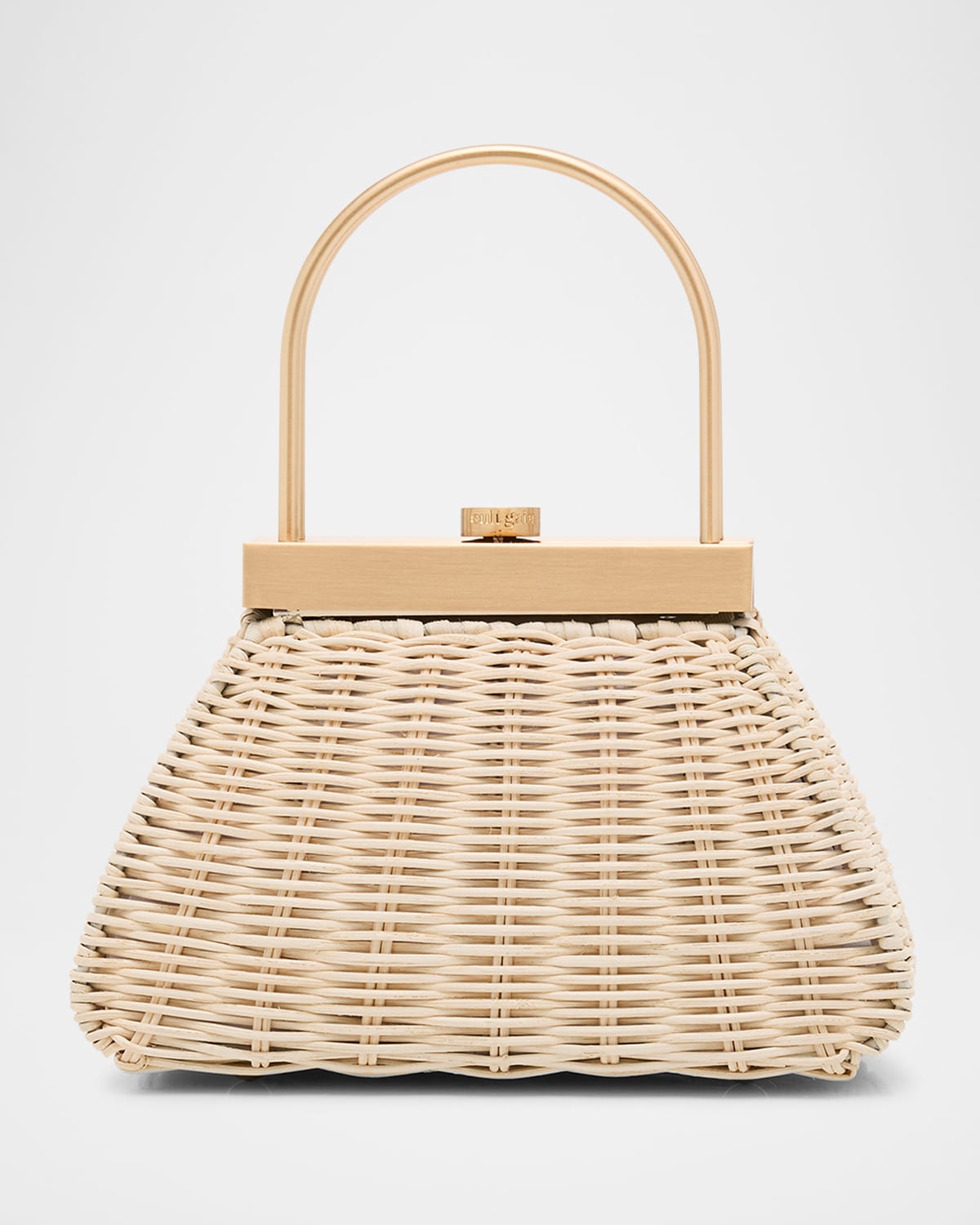 Estelle Rattan Top-Handle Bag