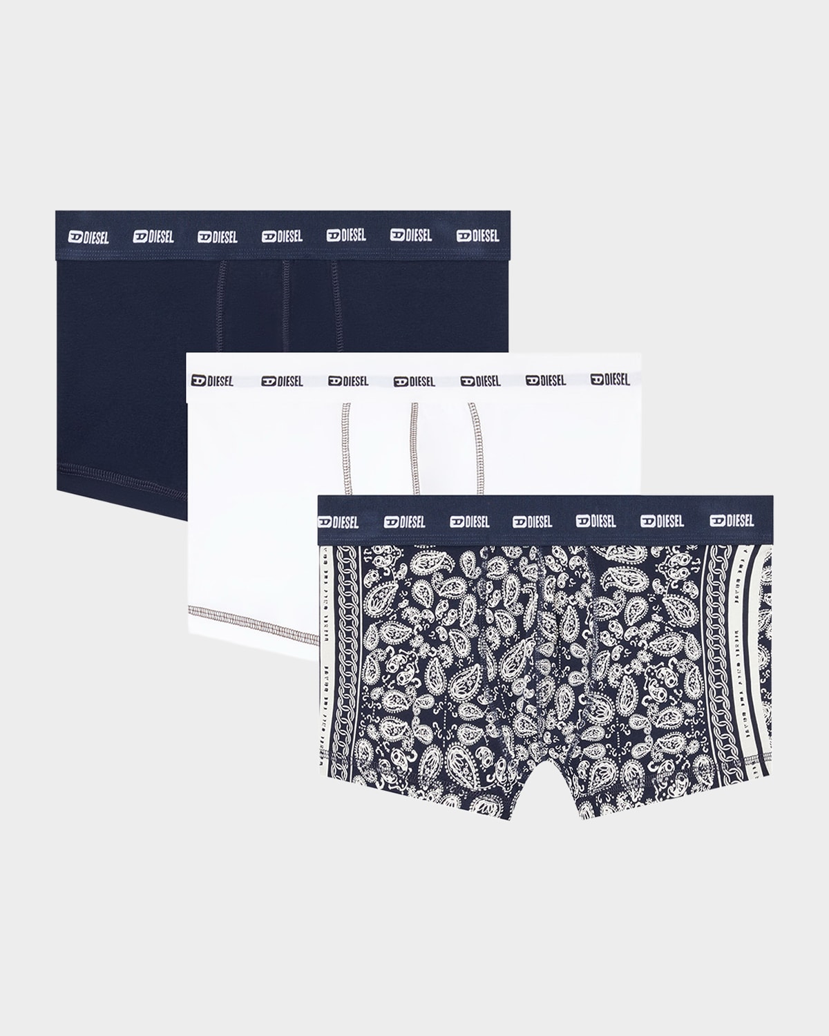 Men's Damien Logo Waistband 3-Pack Boxer Briefs