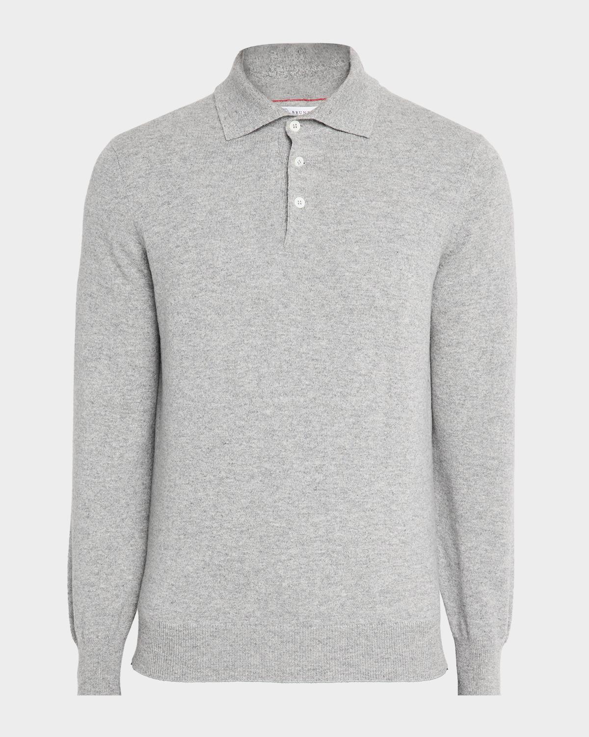Men's Premium Cashmere Polo Sweater