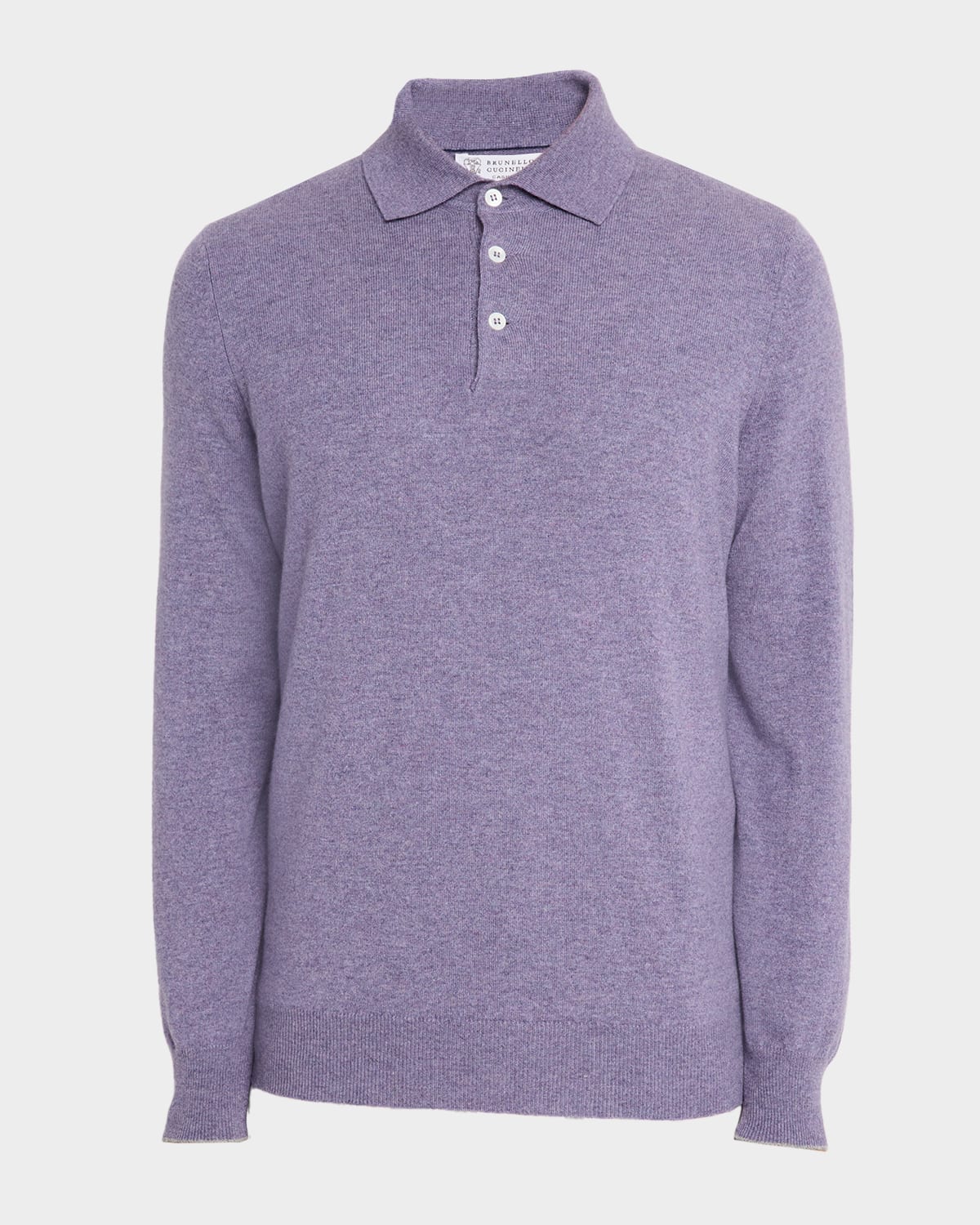 Brunello Cucinelli Cashmere Polo Shirt In Purple