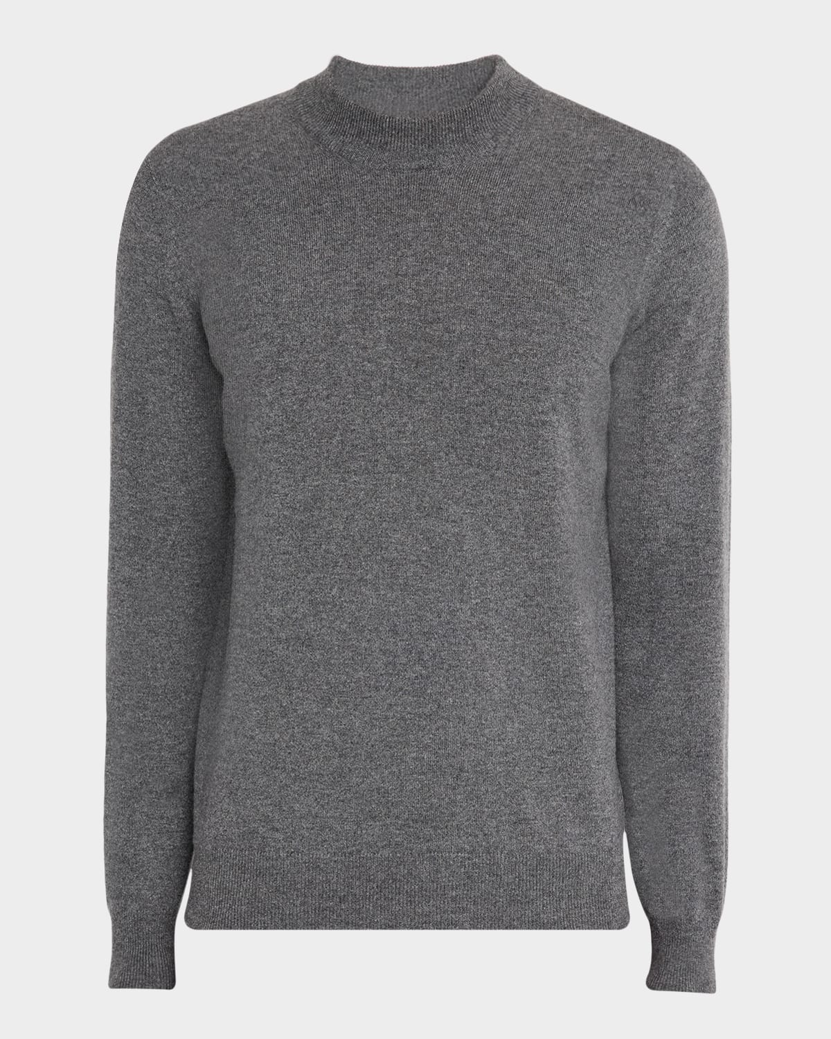 Men's Exclusive Ribbed Cashmere Mock Neck Sweater