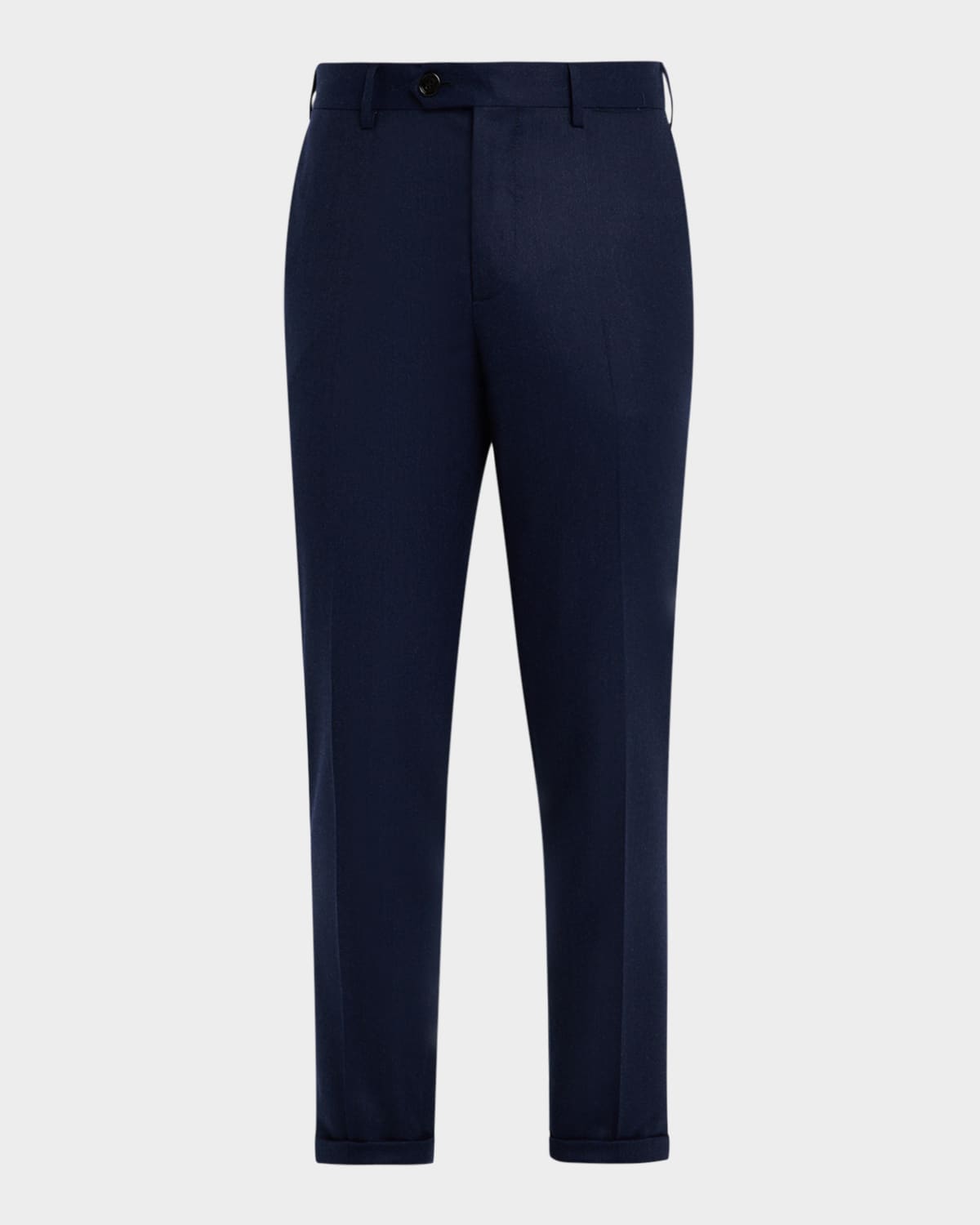 Men's Wool Flannel Flat-Front Pants