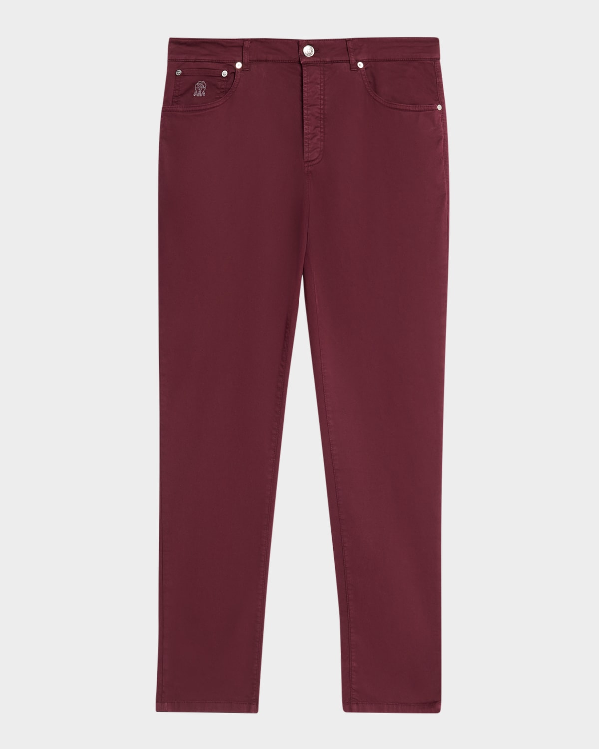 Brunello Cucinelli Men's Traditional-fit Denim Five-pocket Pants In Red