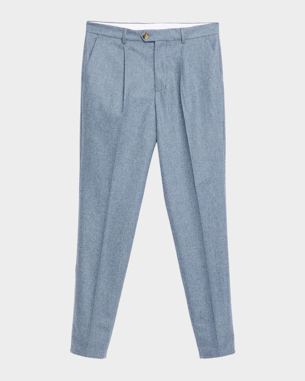 Men's Wool Flannel Single-Pleated Pants