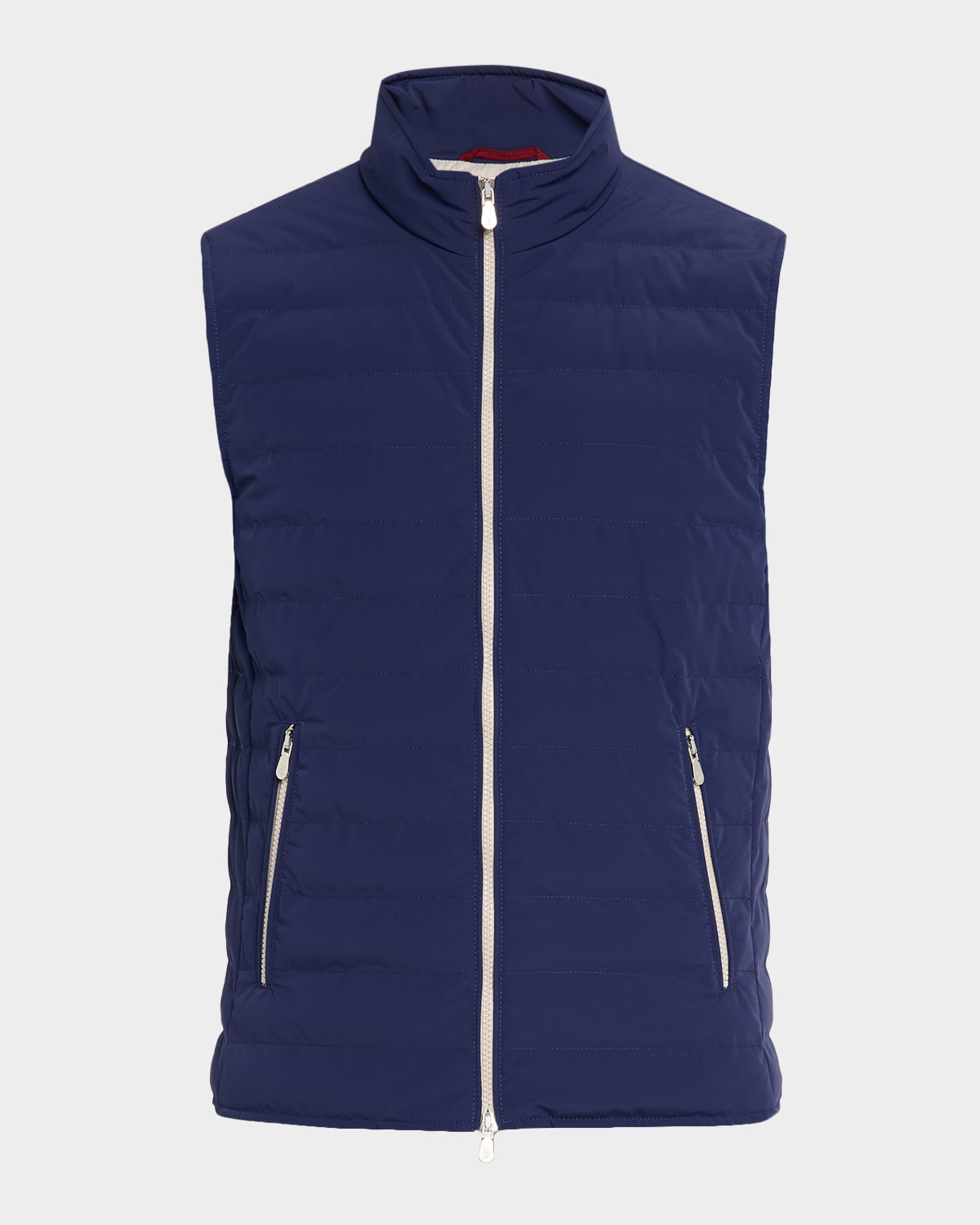 Men's Down Quilted Nylon Full-Zip Vest