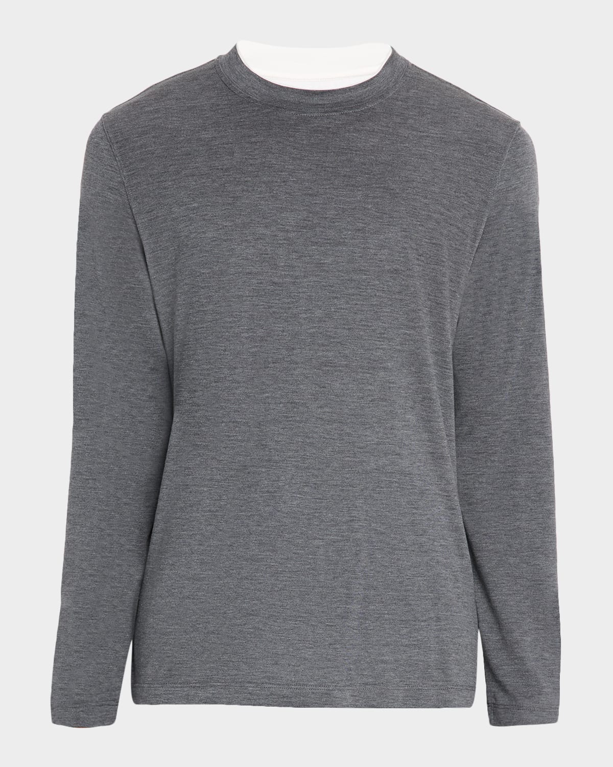 Men's Silk and Cotton Long-Sleeve T-Shirt
