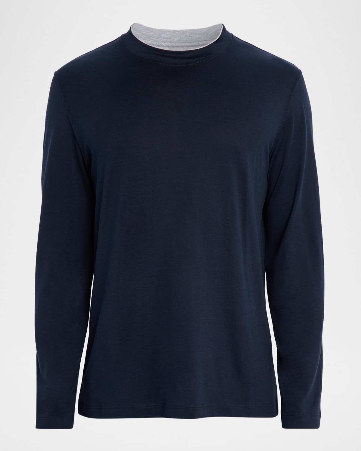 Men's Silk and Cotton Long-Sleeve T-Shirt