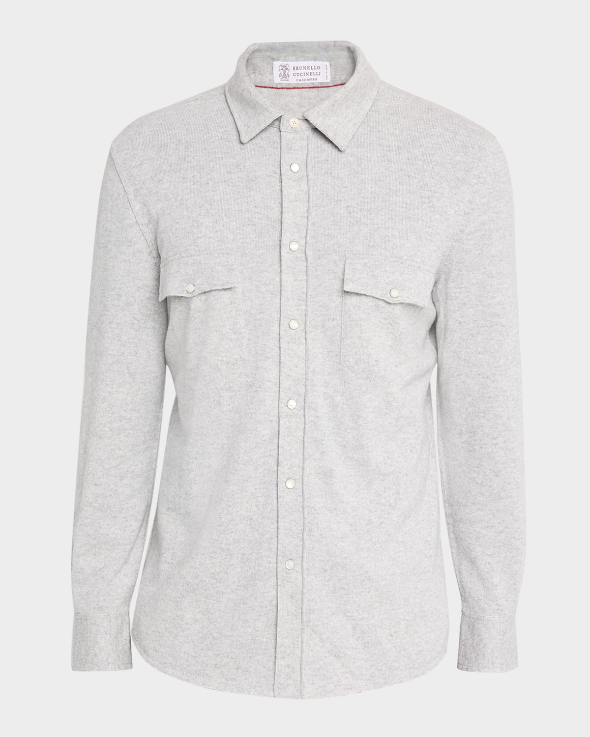 Men's Cashmere Wool Snap Front Western Shirt
