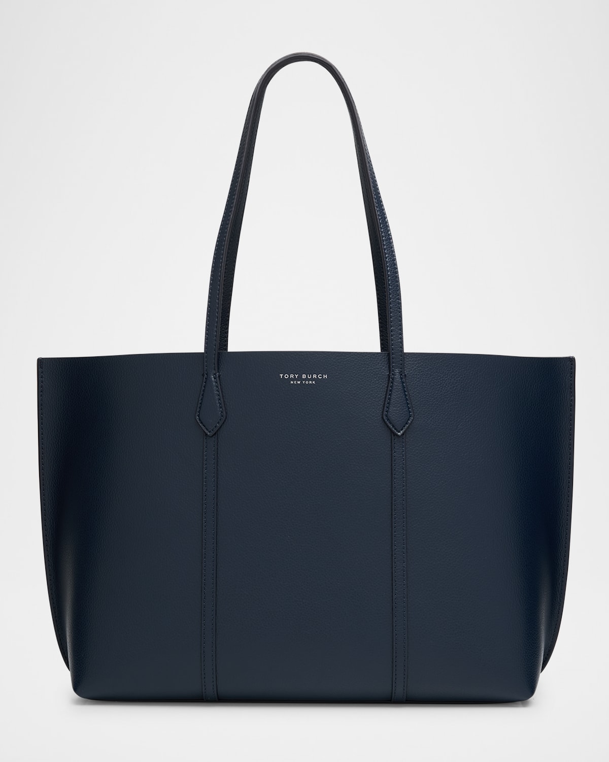 Tory Burch Perry Leather Triple Compartment Tote In Blue