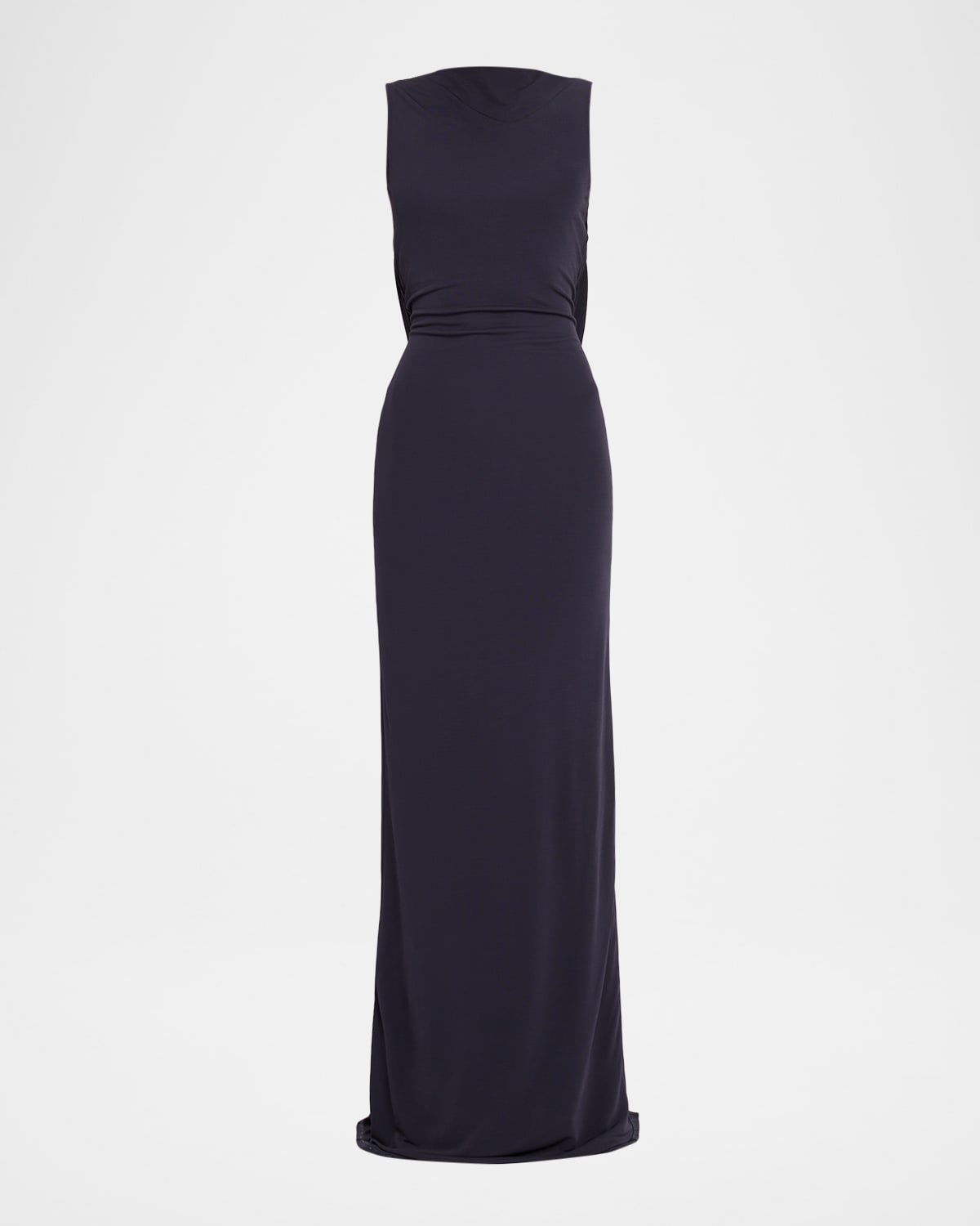 Cult Gaia Basha Cowl-back Gown In Blue