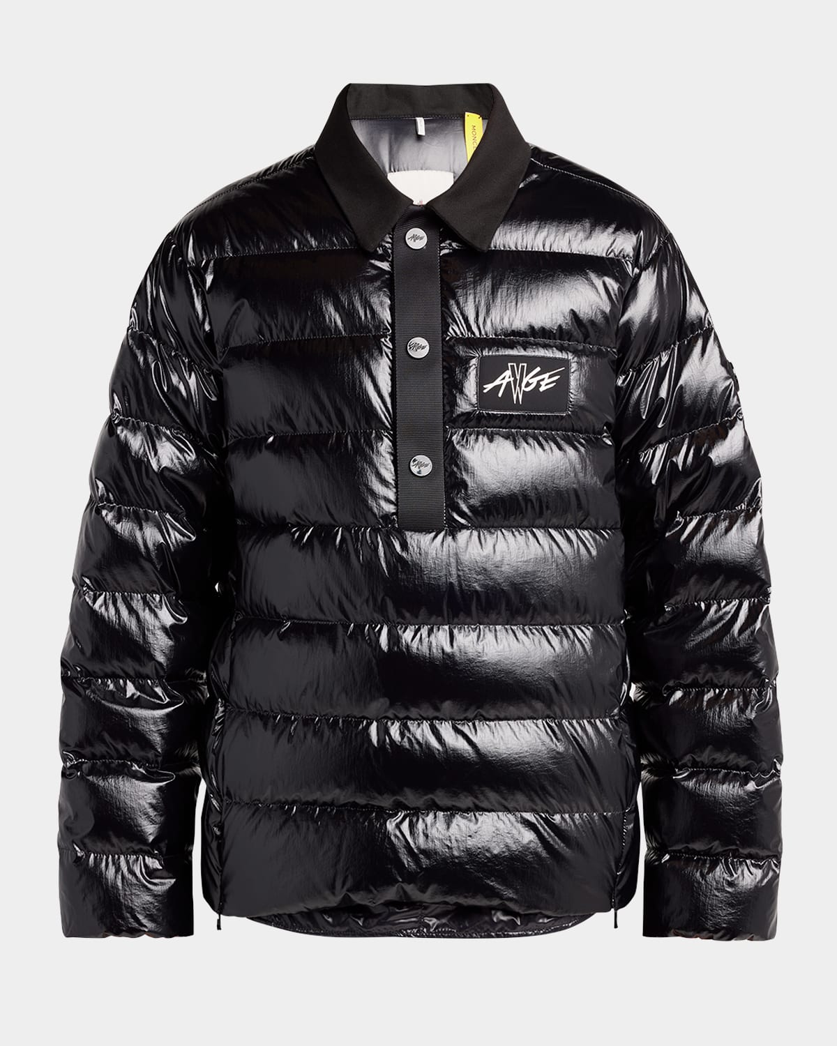 Moncler Genius X A$ap Rocky Men's Vardar Down Polo Shirt Jacket In Black