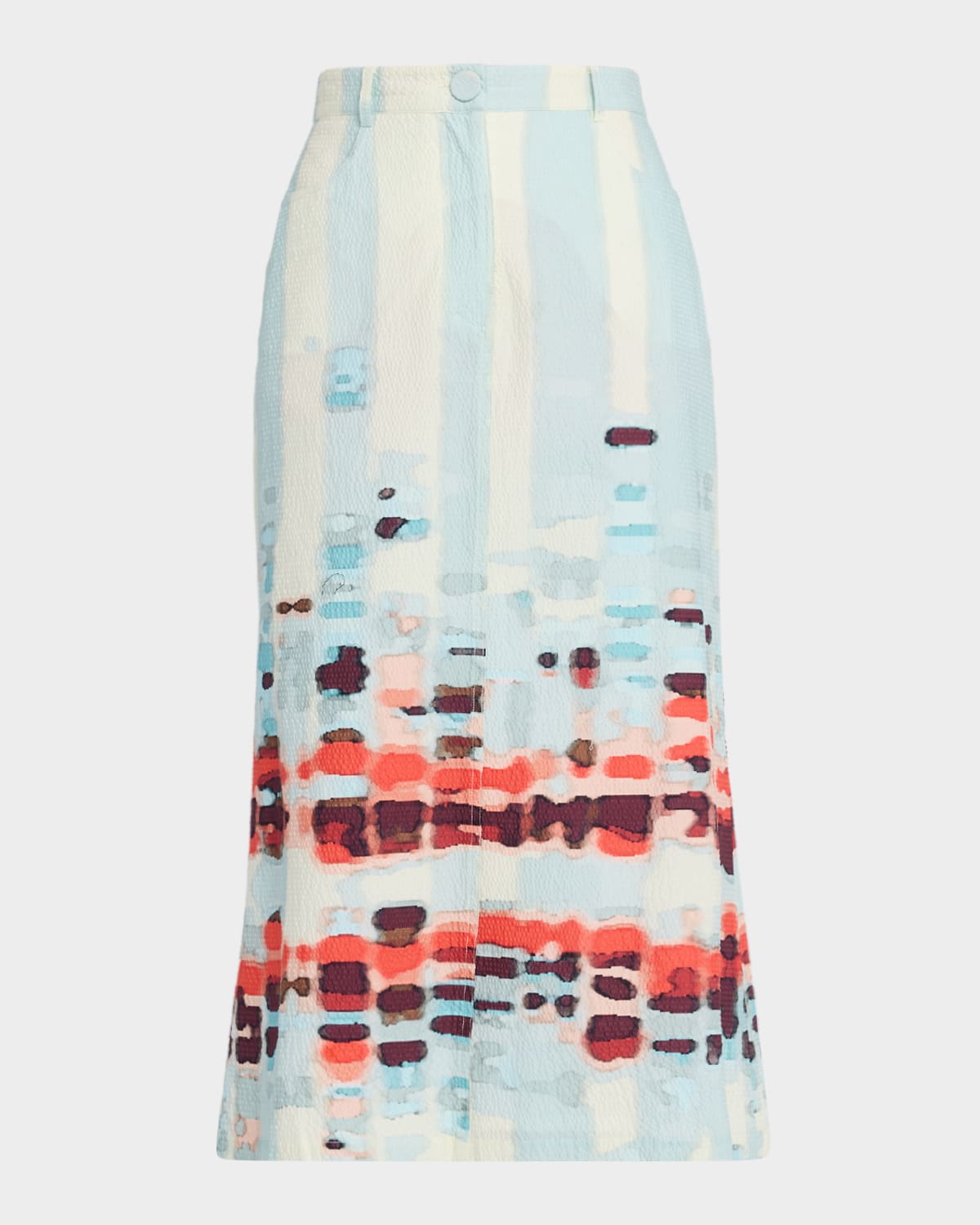 Silvia Tcherassi Layan Stretch Cotton Midi Skirt