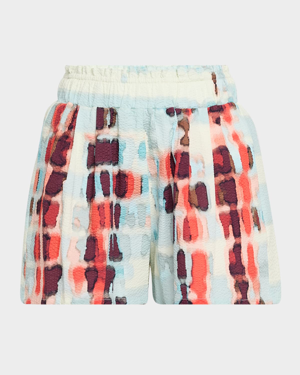 Silvia Tcherassi Giorgio Printed Cotton-stretch Pull-on Shorts