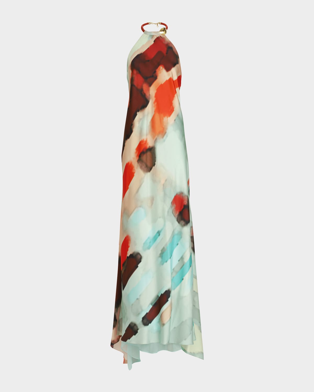 Silvia Tcherassi Zeffa Silk Halter Maxi Dress