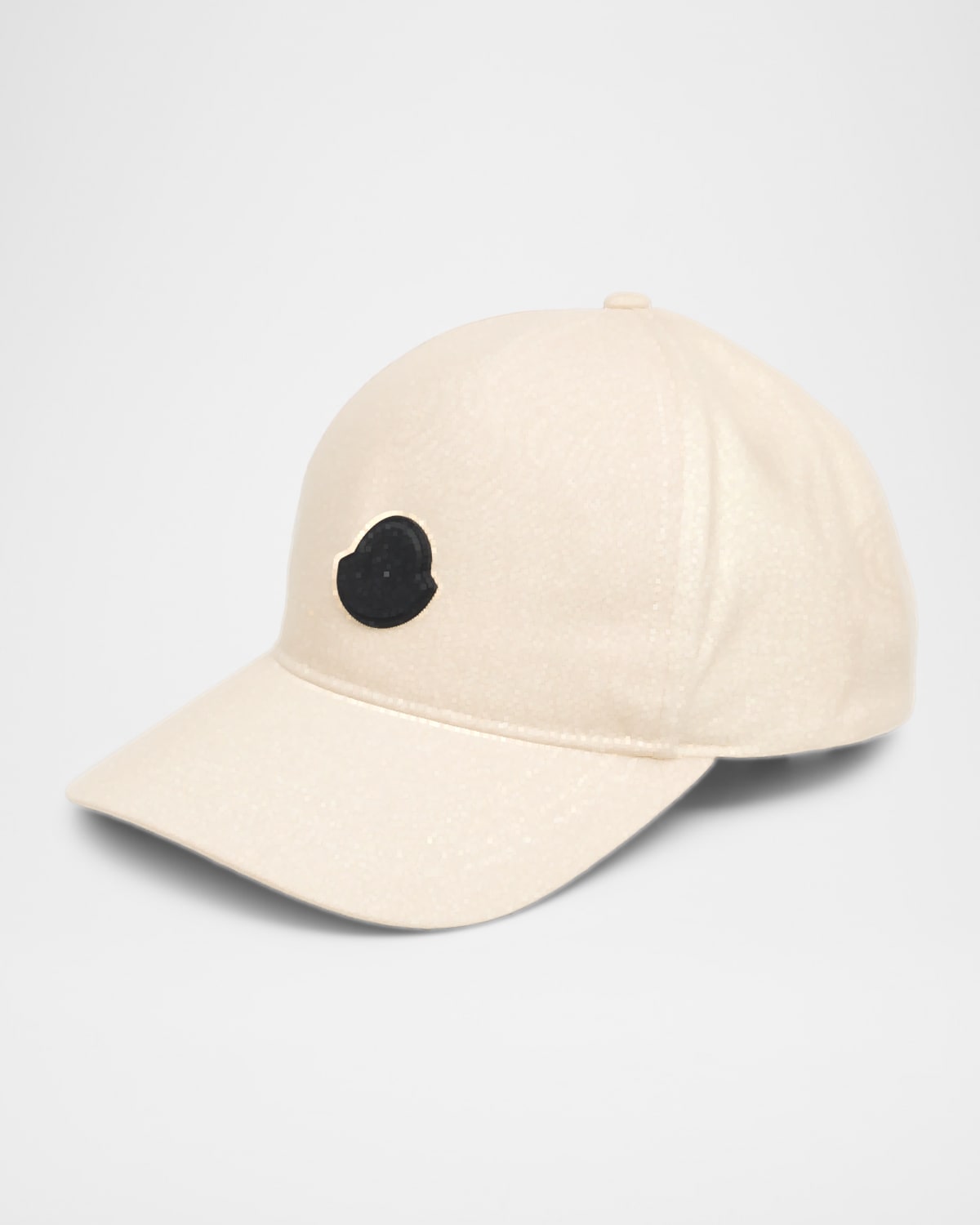 Moncler Men's Logo Emblem Cotton Baseball Cap In Neutral
