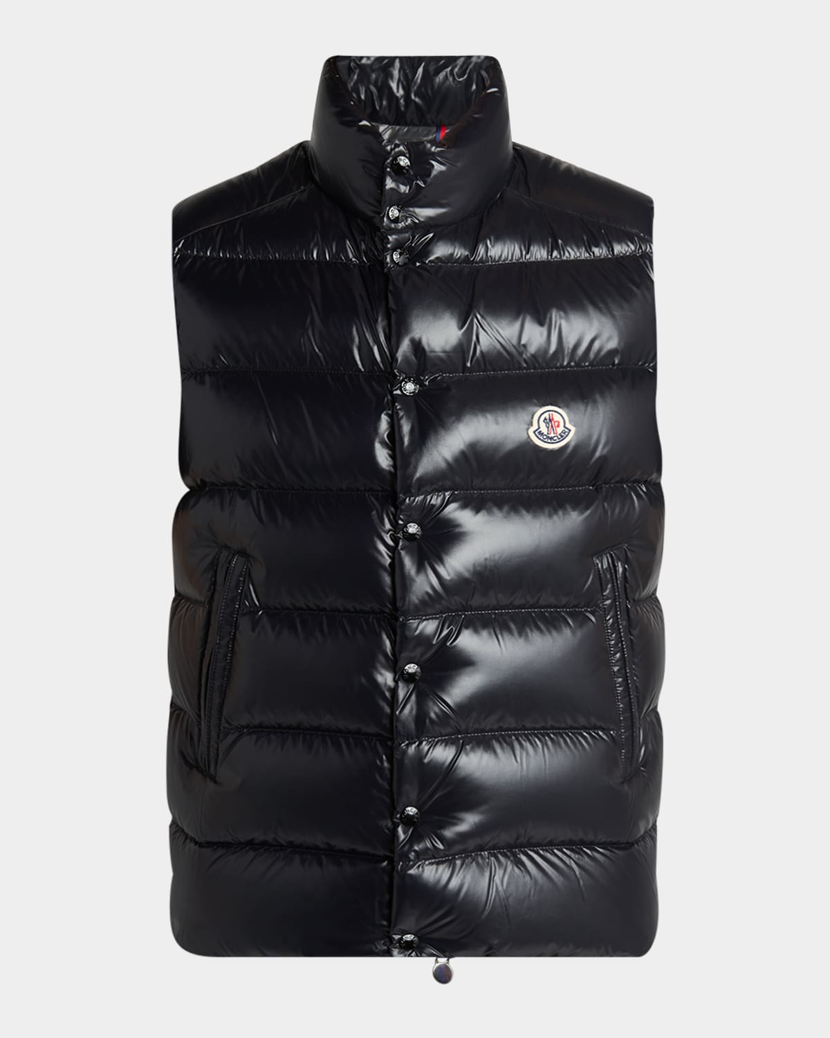 Moncler Tibb Quilted Glossed-shell Gilet In Black
