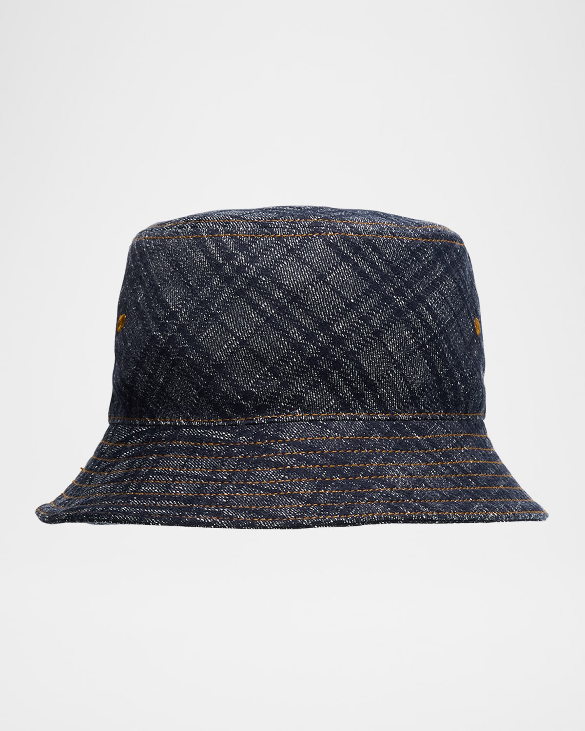 Burberry Men's Denim Check Bucket Hat