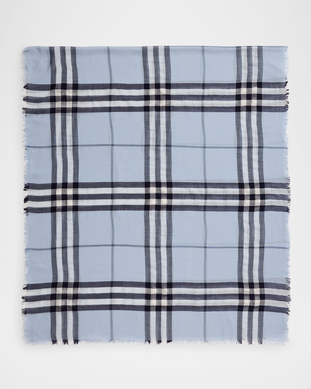 Burberry Men's Giant Check Lightweight Wool Scarf