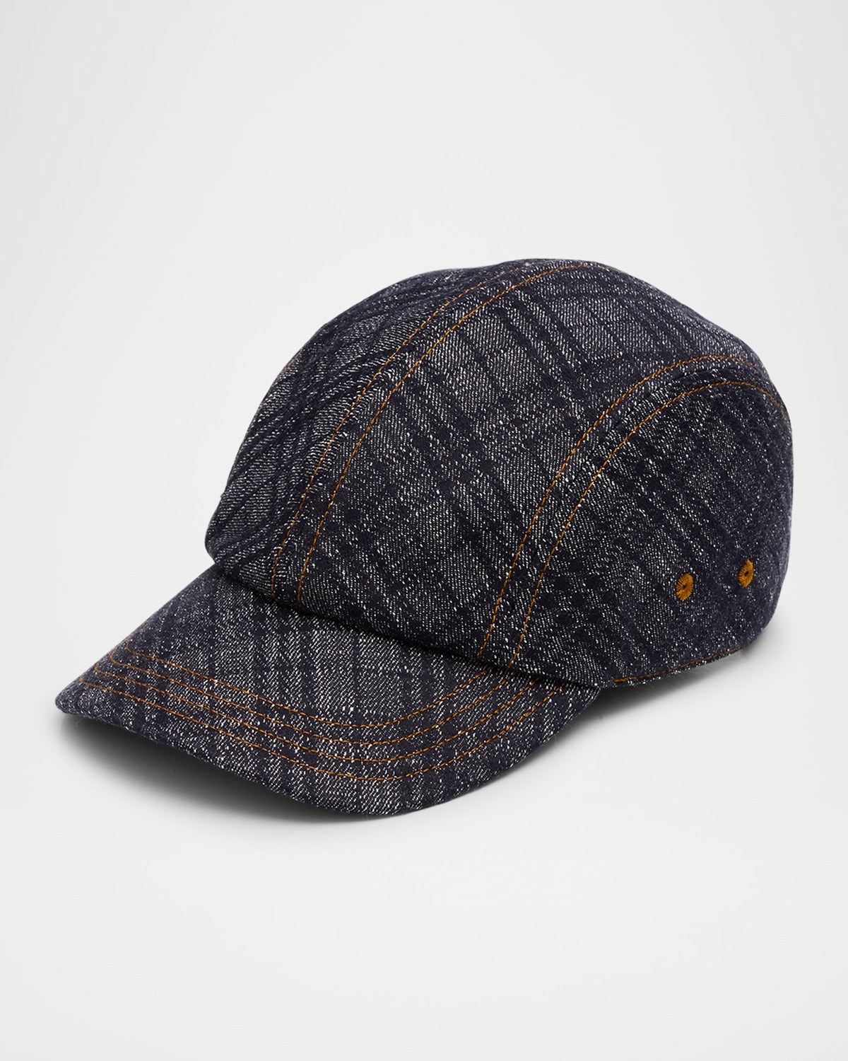 Burberry Men's Denim Check Baseball Cap
