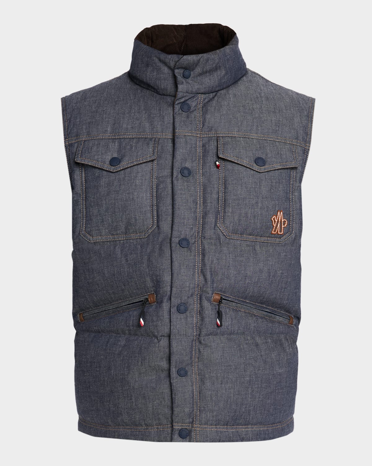 Moncler Men's Krachan Puffer Vest In Gray