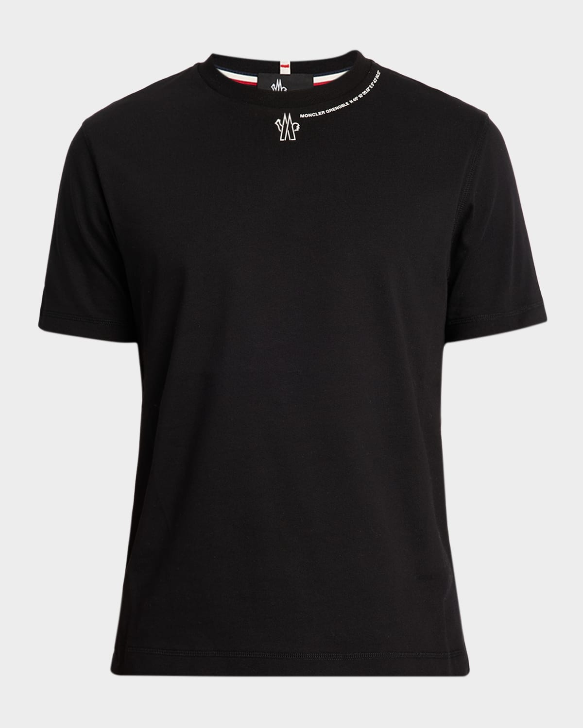 Moncler Grenoble Crewneck T-shirt Embroidery Detail In Black