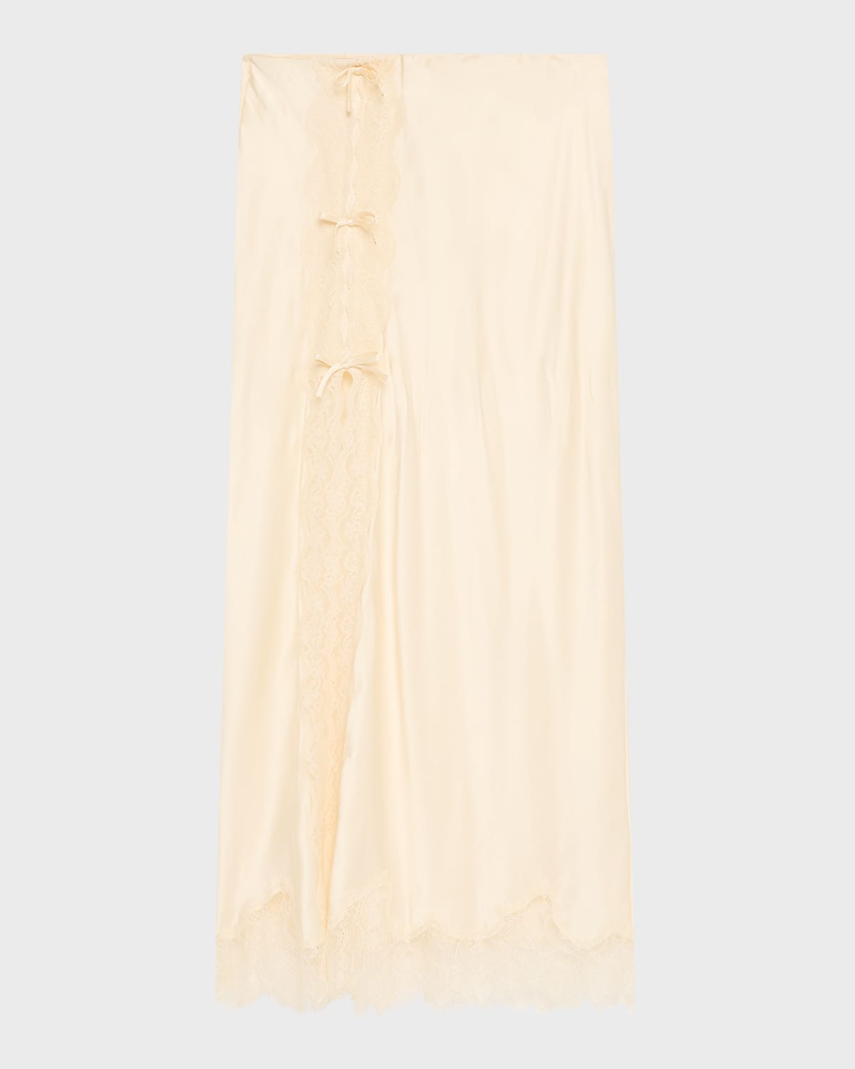 Loveshackfancy Calder Silk-blend Maxi Slip Skirt In White