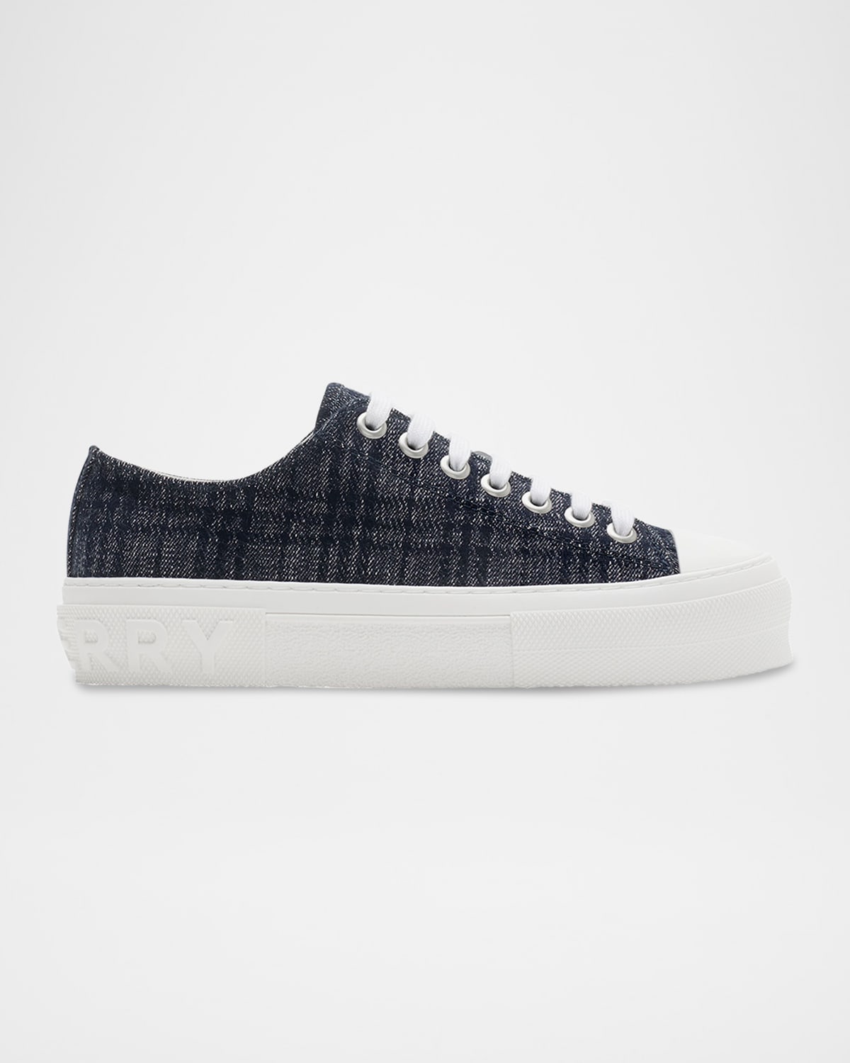 BURBERRY JACK DENIM LOW-TOP SNEAKERS 