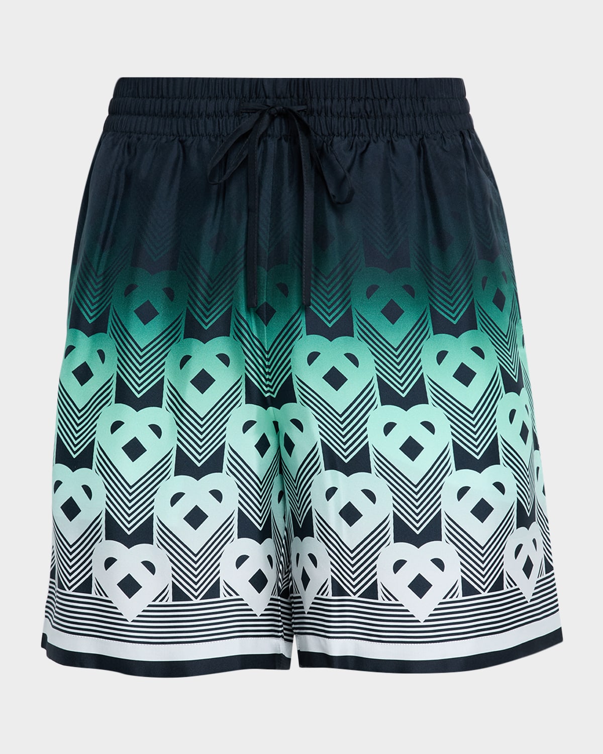 Casablanca Geometric Patterned Knee Length Shorts In Green