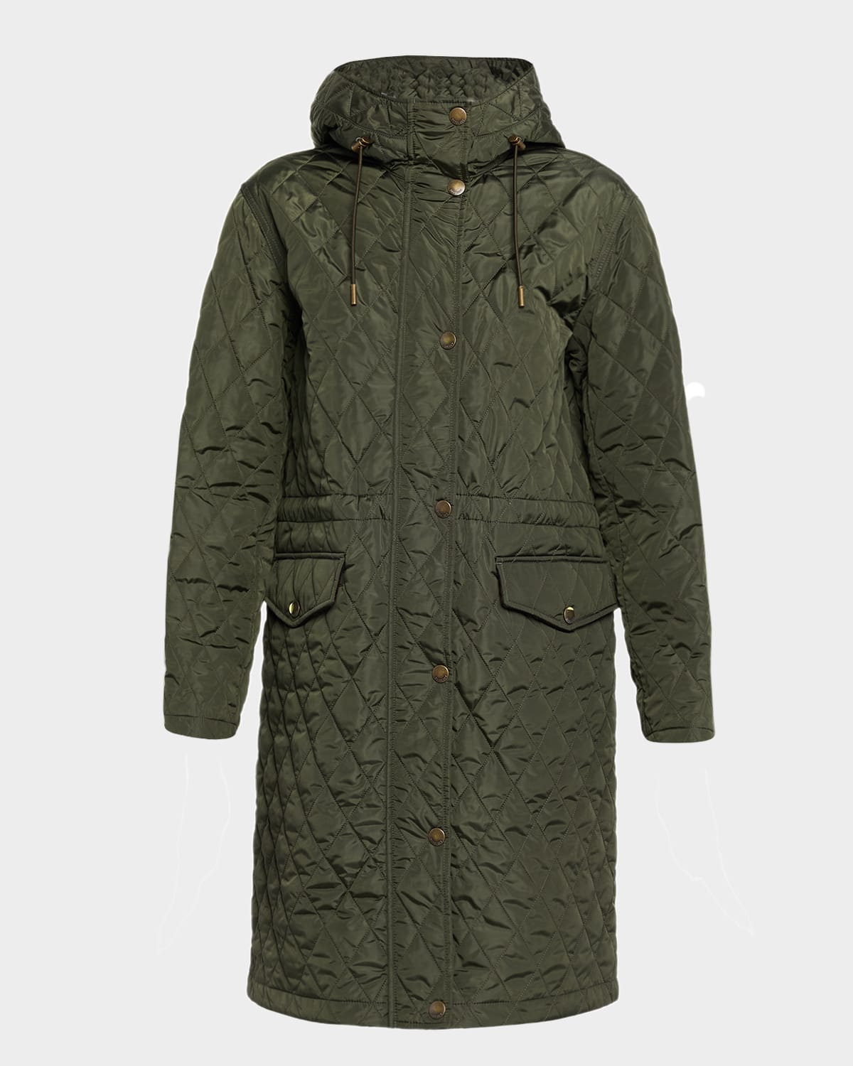 Hillgate Quilted Long Hooded Jacket