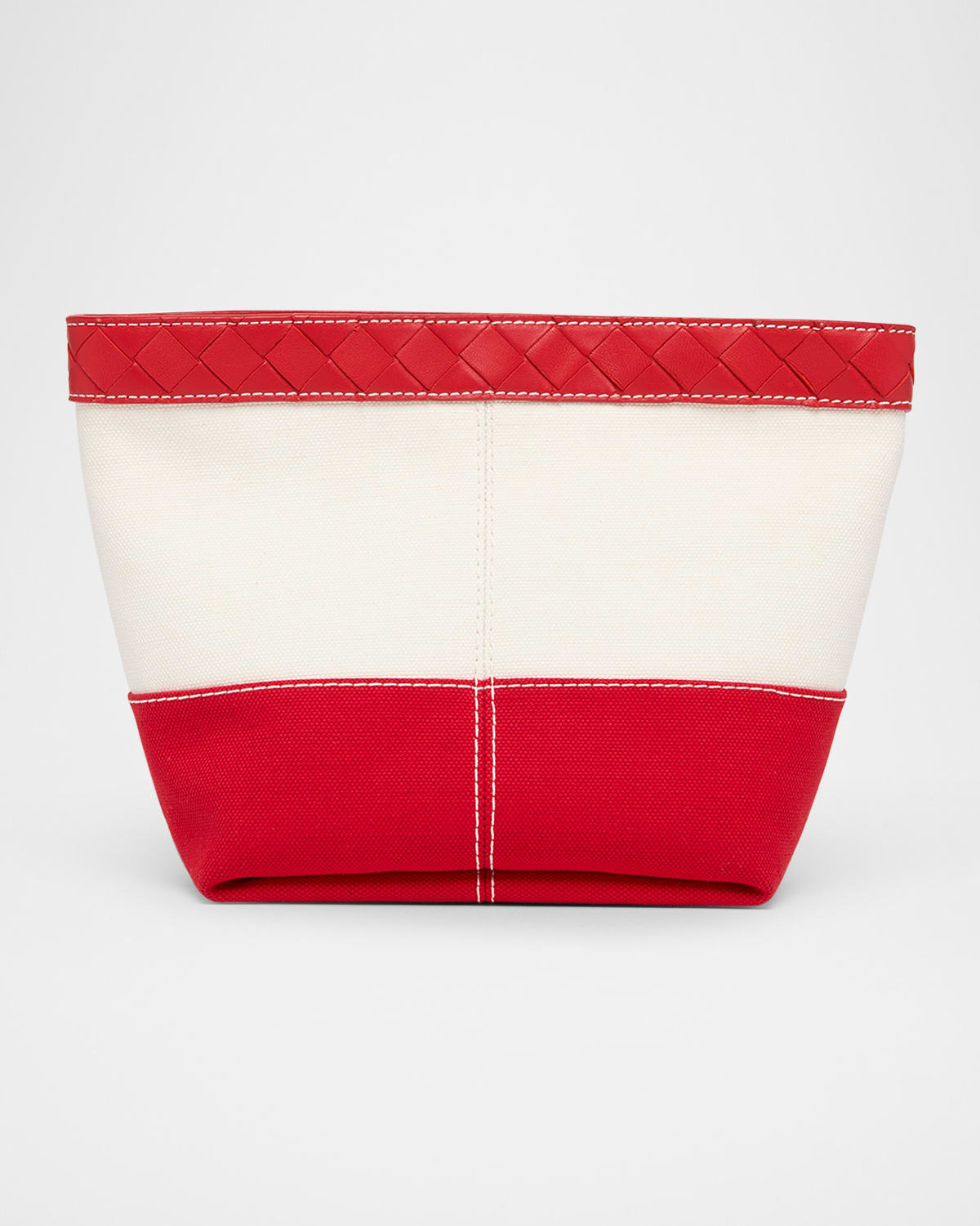 Bottega Veneta Leather-trim Canvas Pouch Bag