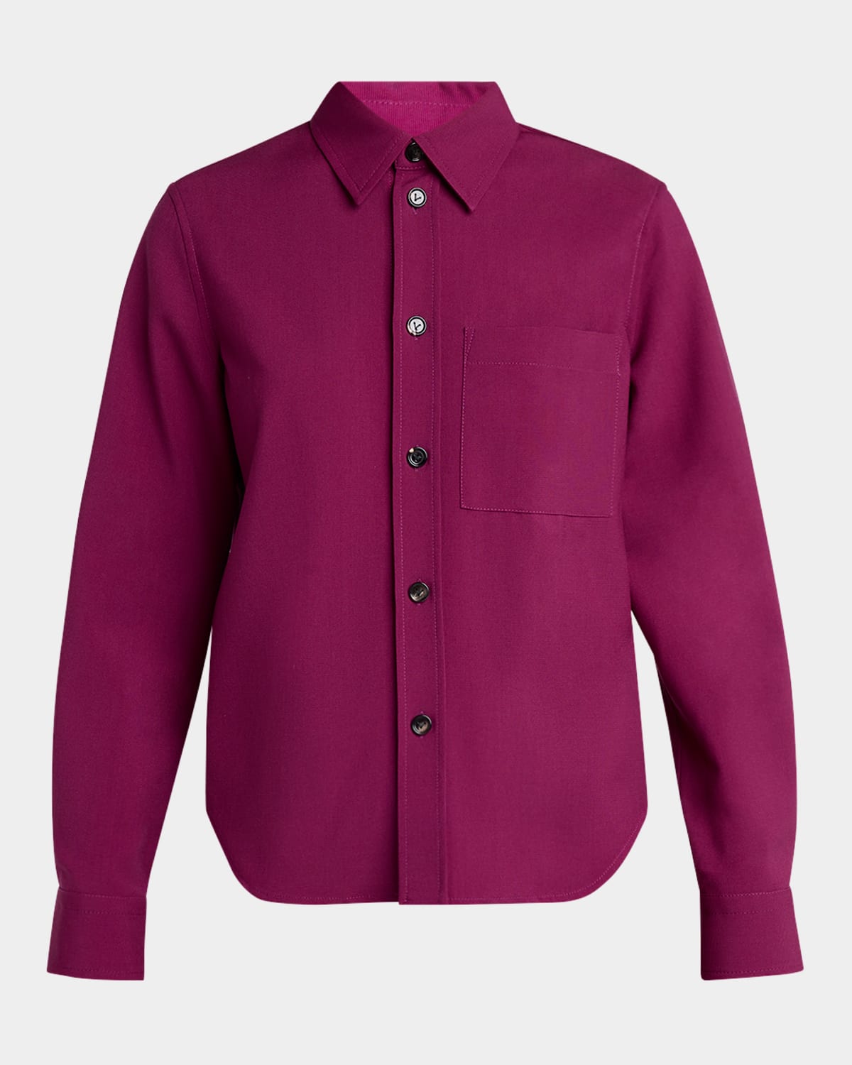 Bottega Veneta Fine Viscose Silk Twill Button-down Shirt