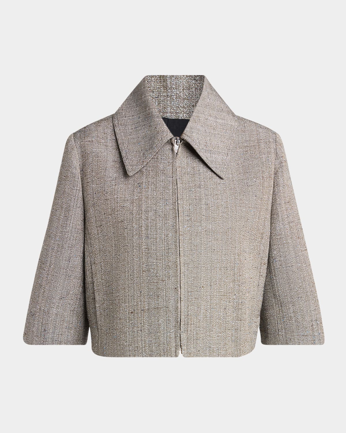 Bottega Veneta Knotted Melange Cropped Jacket