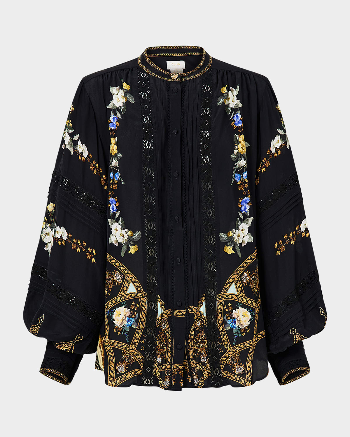 Camilla Ottoman Elegance Blouson-sleeve Blouse