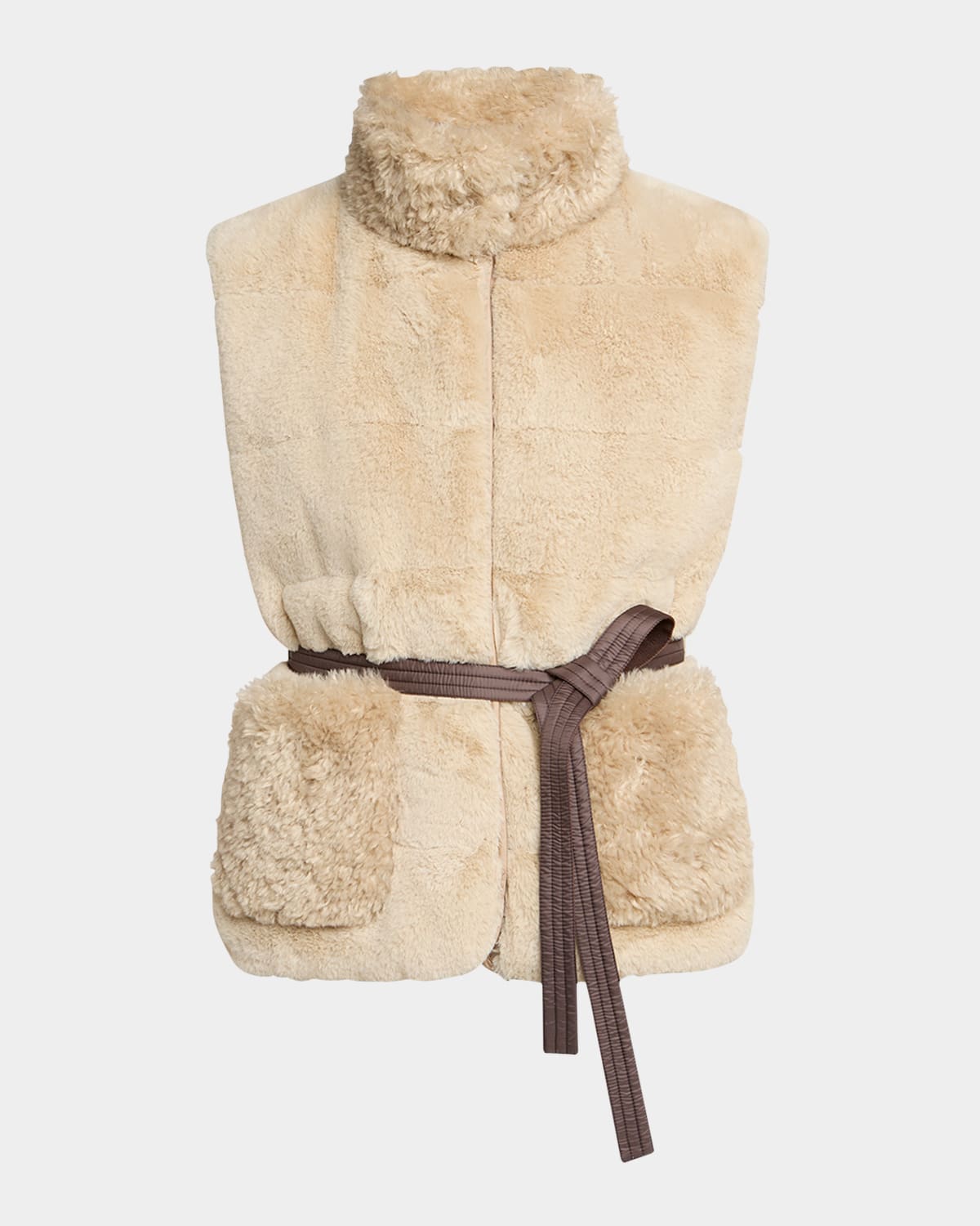 Joui Belted Faux Fur Vest