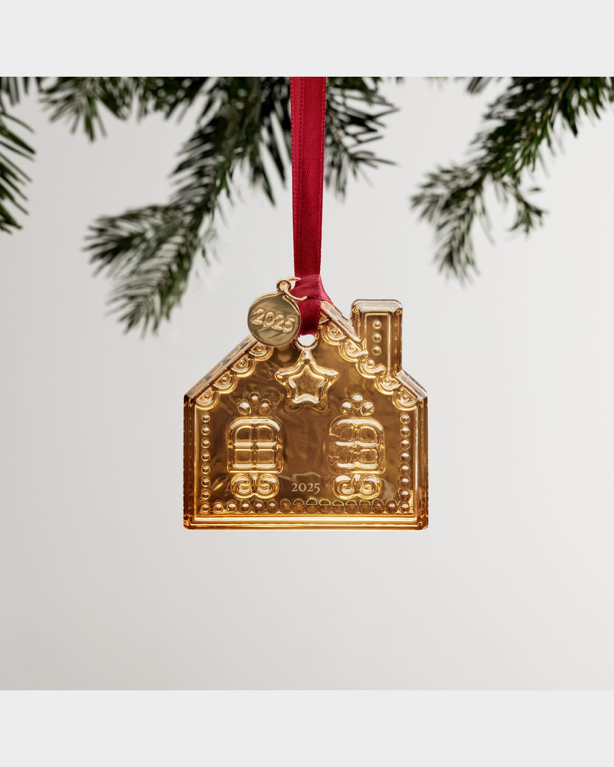 Orrefors 21k Gold Gingerbread House 2025 Annual Ornament