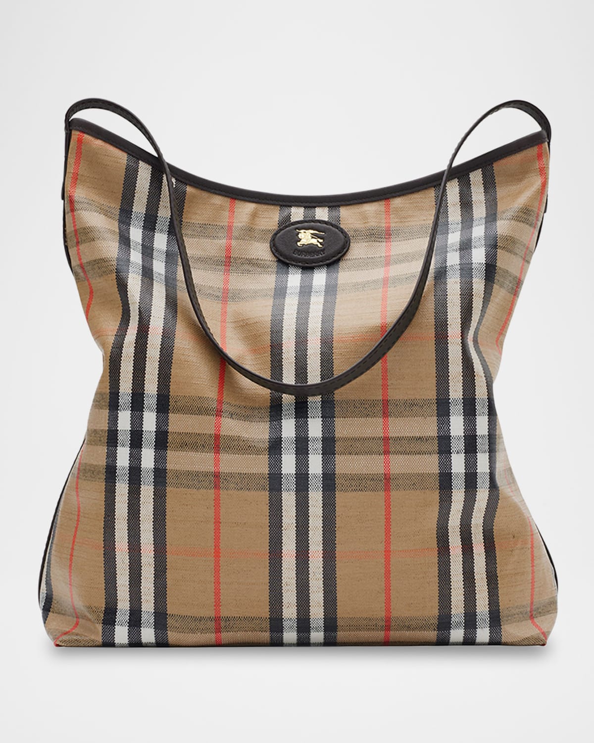 Burberry Highlands Coated Canvas Shoulder Bag